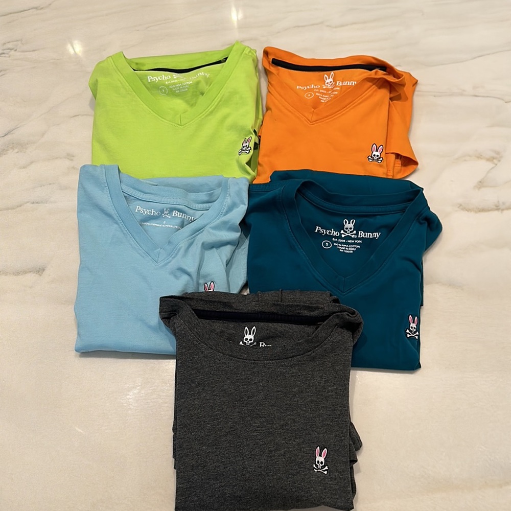 Set of Psycho Bunny Tees- SZ 5
